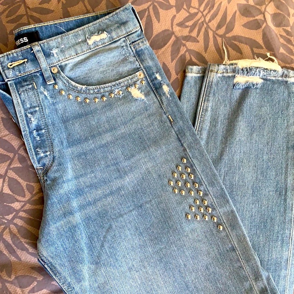 NWOT - studded jeans - high rise vintage skinny